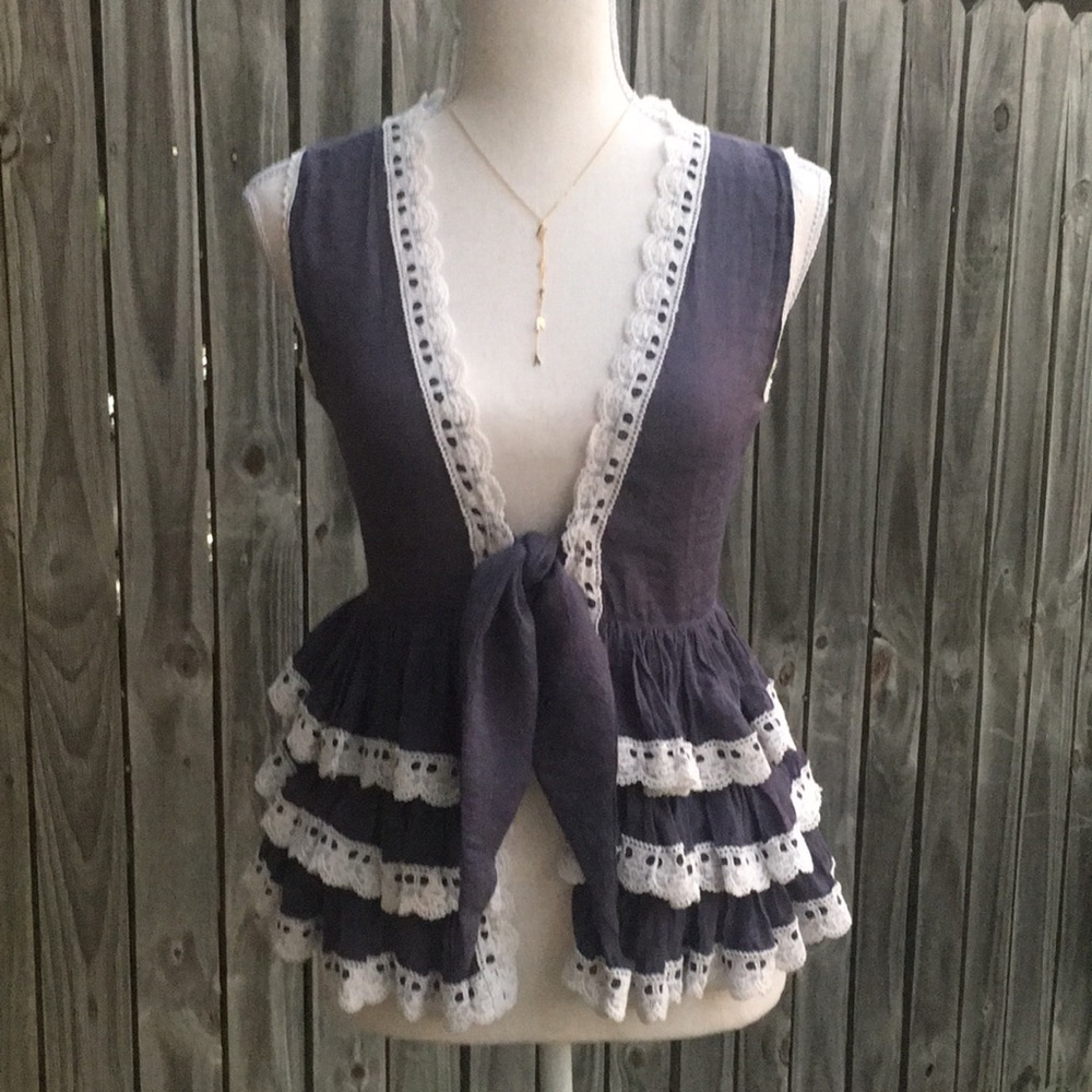 🔥💥TRINITY🔥💥BOHO BLOUSE TOP WITH RIBBON RUFFLES